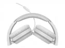 PHILIPS Headphones with mic white 32mm speaker drivers for powerful and dynamic sound