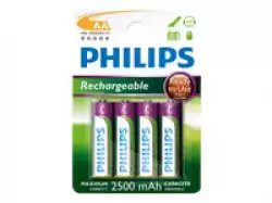 PHILIPS Rechargeable AA 2500 mAh 4-blister