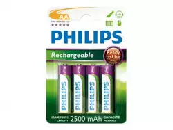 PHILIPS Rechargeable AA 2500 mAh 4-blister PHILIPS Rechargeable AA 2500 mAh 4-blister
