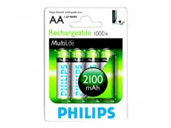PHILIPS Rechargeable battery AA 2100 mAh 4-blister