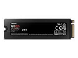 Samsung SSD 990 PRO 2TB Heatsink PCIe 4.0 NVMe 2.0 M.2 V-NAND 3-bit MLC, 256-bit Encryption, Read 7450 MB/s Write 6900 MB/s