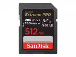 SanDisk Extreme PRO 512GB V60 UHS-II SD cards, 280/150MB/s,V60,C10,UHS-II