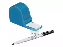 Self-laminating wire marker dispenser, 200 labels 25.40 x 31.75mm, with pen, max