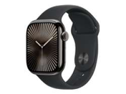 Смартчасовник Apple Watch S10 Cellular 42mm Slate Titanium Case with Black Sport Band - S/M