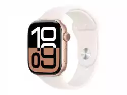 Смартчасовник APPLE Watch S10 GPS 46mm Rose Gold Alu Case with Light Blush Sport Band SM