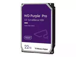HDD Video Surveillance WD Purple Pro 22TB CMR (3.5'', 512MB, 7200 RPM, SATA 6Gbps, 550TB/year)