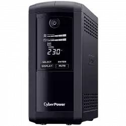 CyberPower UPS  AVR, 1000VA/550W, Line-Interactive LCD display ,4x Schuko, Runtime at 90W ( min ):44, Surge and Spike protection; VP1000ELCD