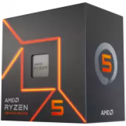 AMD CPU Desktop Ryzen 5 6C/12T 7600 (5.2GHz Max, 38MB,65W,AM5) box, with Radeon Graphics and Wraith Stealth Cooler                          