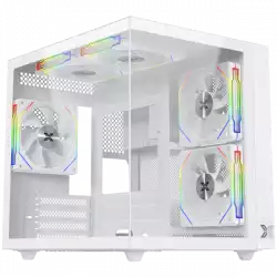 Aqua M Lite Arctic (WH, MATX, U3x1 & U2x1, 2PCS TG, 4PCS G22A Arctic Reverse & 1PC G22A Arctic,ARGB Remote Control Box)