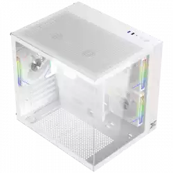 Aqua M Lite Arctic (WH, MATX, U3x1 & U2x1, 2PCS TG, 4PCS G22A Arctic Reverse & 1PC G22A Arctic,ARGB Remote Control Box)