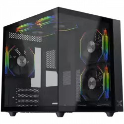 Aqua M Lite (BK, MATX, U3x1 & U2x1, Front & Left TG, 4PCS G22A Reverse & 1PC G22A,ARGB Remote Control Box)