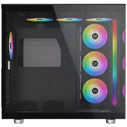 Xigmatek AQUA Ultra Air EN41907, Black, E-ATX/ATX/M-ATX/MINI ITX, USB 3.0 X 2, USB 2.0 X 2, USB-C X 1, HD AUDIO, Mesh Top, Front & Left TG, ARGB Strip, 7PCS Z20A&Galaxy II Fan Control Kit