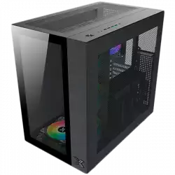 Aquarius Pro EN49417 Black, ATX/M-ATX/Mini ITX, USB3.0x2+USB2.0x2+Type C, Front & Left TG, 7PCS X24A & Galaxy II Fan Control Kit