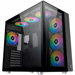 Aquarius Pro EN49417 Black, ATX/M-ATX/Mini ITX, USB3.0x2+USB2.0x2+Type C, Front & Left TG, 7PCS X24A & Galaxy II Fan Control Kit