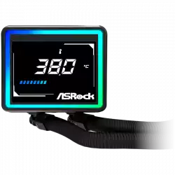 Asrock Challenger 360 Digital, AiO liquid cooler, ARGB, Digital display, 360 mm radiator, AM5, AM4, LGA1851, LGA1700, 90-ACLA36-BAAGA6, Black, 6Y