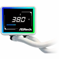 Asrock Challenger White 360 Digital, AiO liquid cooler, ARGB, Digital display, 360 mm radiator, AM5, AM4, LGA1851, LGA1700, 90-ACLA36-WAAGA6, White, 6Y