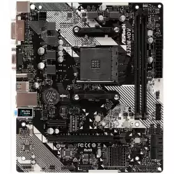 ASROCK Main Board Desktop AM4 A320, 2xDDR4, 1xPCI-E x1, 1xPCI-E x16, HDMI, DVI-D, D-Sub, 4 SATA3, 1 Ultra M. , 6 USB 3.0 (2 Front, 4 Rear)