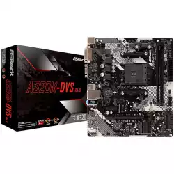 ASROCK Main Board Desktop AM4 A320, 2xDDR4, 1xPCI-E x1, 3xPCI-E x16, DVI-D,VGA, 4 SATA3, 6 USB 3.0 mATX