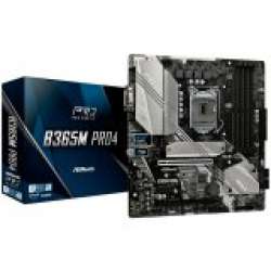 ASROCK Main Board Desktop B365M PRO4 (S1151, 4xDDR4, 2xPCIe x16, 1xPCI Ex1, 6 SATA3, 1x Ultra M.2, M.2 socket, GLAN, VGA, DVI, HDMI, USB 3.1) mATX retail