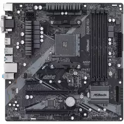 ASROCK Main Board Desktop B450M PRO4 (AM4, 4xDDR4, 1x PCIe 3.0 x16, 1x PCIe 2.0 x16, 1x PCIe 2.0 x1, 4x SATA III, RAID 0,1,10, 1x Ultra M.2 PCIe Gen3 x4, 1x M.2 SATA3, 1x COM Port header, 8x USB 3.0, GLAN, VGA, HDMI, DVI) mATX, Retail