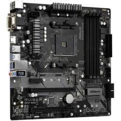 ASROCK Main Board Desktop B450M PRO4 (AM4 B450, 4xDDR4,PCIe 3.0 x16,PCIe 2.0 x1, M.2, 4 SATA3, Type -C, 7 USB,VGA, DVI, HDMI) mATX