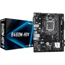 ASROCK Main Board Desktop B460M-HDV (S1200, 2xDDR4,1xPCIe x16,2xPCI Ex1, 4 SATA3 ,1x Ultra M.2,GLAN,VGA,DVI,HDMI,USB 3.2) mATX retail