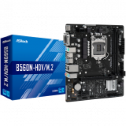 ASROCK Main Board Desktop B560M-HDV/M.2 (S1200, 2x DDR4, 1x PCIe 4.0 x16, 1x PCIe 3.0 x1, 4x SATA3 ,1x Ultra M.2, GLAN, 1x VGA, 1x DVI, 1x HDMI, 4x USB 3.2, 6x USB 2.0) mATX.