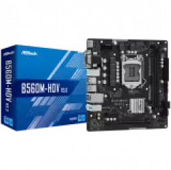 ASROCK Main Board Desktop B560M-HDV (S1200, 2x DDR4, 1x PCIe 4.0 x16, 1x PCIe 3.0 x1, 4x SATA3, GLAN, 1x VGA, 1x DVI, 1x HDMI, 4x USB 3.2, 6x USB 2.0) mATX