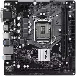 ASROCK Main Board Desktop H410M-HDV (S1200, 2xDDR4,1xPCIe x16,1xPCI Ex1, 4 SATA3 ,GLAN,VGA,DVI,HDMI,USB 3.1 ) mATX retail