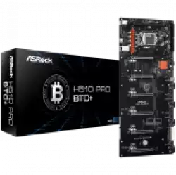 ASROCK Main Board Desktop H510 PRO BTC+ (s1200, H510, 1xDDR4, 6x PCI Ex3.0 x16, 1x Mining Port (M_Port1 at x1), 1xSATA, 1xM.2, 2x USB3.1 Gen1, 2x USB2.0, HDMI, GLAN, Power/Reset button, ATX, Retail)