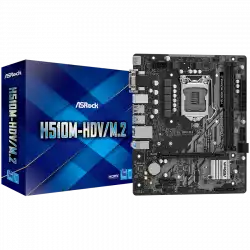ASROCK Main Board Desktop H510M-HDV/M.2 (H510, S1200, 2xDDR4, 1xPCIe 4.0x16, 1xPCIe 3.0x1, 4 SATA3 , 1xM.2, 4x USB3.2 Gen1, 6xUSB2.0, VGA,DVI-D, HDMI, GLAN, mATX, Retail)