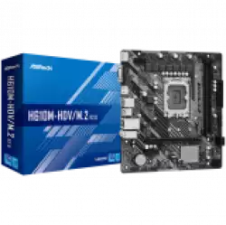 ASROCK Main Board Desktop H610M-HDV/M.2 (S1700, 2x DDR4, 1x PCIe 4.0 x16, 1x PCIe 3.0 x1, 4x SATA3 6.0Gb/s, 1x m.2 PCIe, 4x USB 3.2, 6x USB 2.0, 1x Com port header, 1x VGA, 1x HDMI, 1x DP 1.4, 1x GLAN, mATX) Retail                          