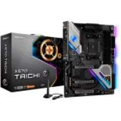 ASROCK Main Board Desktop X570 TAICHI (AM4, X570, 4xDDR4, 3xPCIe4.0 x16, 2xPCIe4.0 x1, 8xSATA, 2xGen4 x4 M.2, 1xM.2, .xUSB3.2 Gen2, 8xUSB3.2 Gen1, 8xUSB3.2 Gen1, WiFi-802.11ax, Bluetooth 5.0, GLAN, ATX, Retail)