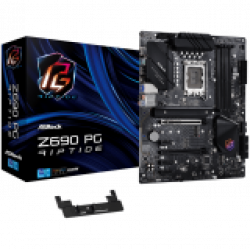 ASROCK Main Board Desktop Z690 PG Riptige (S1700, Z690, 4x DDR4, 2x PCIe x16, 3x PCIe x1, 8x SATA3 6.0Gb/s, 2x m.2 PCIe Gen4x4, RAID 0,1,5,10, 9x USB 3.2, 1x USB-C 1x RJ-45 2.5G Lan, HDMI, SPDIF, ATX, Retail