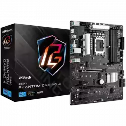 ASROCK Main Board Desktop Z690 Phantom Gaming 4 (S1700, Z690, 4x DDR4, 2x PCIe x16, 3x PCIe x1, 4x SATA3 6.0Gb/s, 2x m.2 PCIe Gen4x4, RAID 0,1,5,10, 10x USB 3.2, 1x USB-C 1x RJ-45 2.5G Lan, HDMI, DP, ATX, Retail