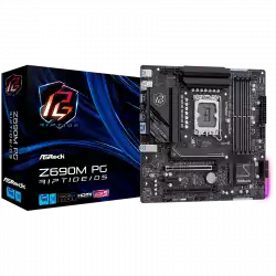 ASROCK Main Board Desktop Z690M PG Riptige/D5 (S1700, 4x DDR5, 1x PCIe 5.0 x16, 1x PCIe 4.0 x16, 1x PCIe 3.0 x1, 4x SATA3 6.0Gb/s, 2x m.2 PCIe Gen4x4, RAID 0,1,5,10, 8x USB 3.2, 2x USB-C 1x RJ-45 2.5G Lan, HDMI, DP) ATX, Retail