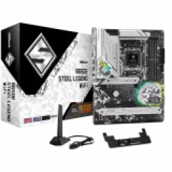 ASROCK MB Desktop B650E Steel Legend, AM5, 4x DDR5, 1x PCIe 5.0 x16, 1x PCIe 3.0 x16, 1x Blazing M.2(PCIe Gen5x4), 2x Hyper M.2(PCIe Gen4x4), 2x SATA3 6.0 Gb/s, 7.1 CH HD Audio, 1x HDMI, 1x DisplayPort, 2.5G LAN, 802.11ax Wi-Fi 6E + Bluetooth