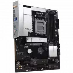 ASROCK MB Desktop B850 Rock WiFi 7, AM5, 4x DDR5, 1x PCIe 5.0 x16, 1x PCIe 4.0 x16, 1x Blazing M.2, 1x Hyper M.2, 4x SATA3, RAID 0, 1, 10, 7.1 CH HD Audio, 1x HDMI, 8x USB 3.2, 8x USB 2.0, 2x USB-C, 2.5G LAN, 2x Wi-Fi 7, BT, 1x HDMI, 1x SPDIF, ATX