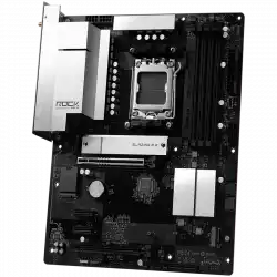 ASROCK MB Desktop B850 Rock WiFi 7, AM5, 4x DDR5, 1x PCIe 5.0 x16, 1x PCIe 4.0 x16, 1x Blazing M.2, 1x Hyper M.2, 4x SATA3, RAID 0, 1, 10, 7.1 CH HD Audio, 1x HDMI, 8x USB 3.2, 8x USB 2.0, 2x USB-C, 2.5G LAN, 2x Wi-Fi 7, BT, 1x HDMI, 1x SPDIF, ATX