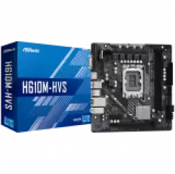 ASROCK MB Desktop H610M-HVS (S1700, 2x DDR4, 1x PCIe x16, 1x PCIe x1, 4x SATA3 6.0Gb/s, 4x USB 3.2, 6x USB 2.0, 1x VGA, 1x HDMI, 1x GLAN, mATX) Retail.