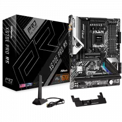ASROCK MB Desktop X670E Pro RS, AM5, 4x DDR5, 1x PCIe 5.0 x16, 2x PCIe 4.0 x1, 6x SATA3, 3x Hyper M.2 (PCIe Gen4x4), 1x Blazing M.2(PCIe Gen5x4), 7.1 CH HD Audio, 1x HDMI, 1x DisplayPort, 2.5G LAN, Wi-Fi, BT