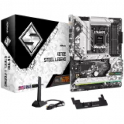 ASROCK MB Desktop X670E Steel Legend, AM5, 4x DDR5, 1x PCIe 5.0 x16, 1x PCIe 3.0 x16, 1x PCIe 3.0 x1, 4x SATA3, 3x Hyper M.2 (PCIe Gen4x4), 1x Blazing M.2(PCIe Gen5x4), 7.1 CH HD Audio, 1x HDMI, 1x DisplayPort, 2.5G LAN, Wi-Fi, BT
