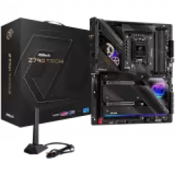 ASROCK MB Desktop Z790 Taichi, S1700, 4x DDR5, 2x PCIe 5.0 x16, 1x PCIe 4.0 x16, 4x Hyper M.2, 1x Blazing M.2, 1x Hyper M.2, 8x SATA3, 3x USB-C, 12x USB 3.2, 6x USB 2.0, 1x RJ-45 2.5GB Lan, 802.11ax Wi-Fi 6E + BT 5.3, 1x HDMI, 1x SPDIF, ATX