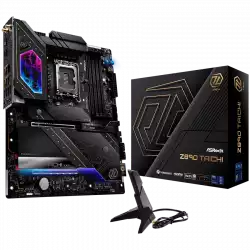 ASROCK MB Desktop Z890 Taichi, S1851, 4x DDR5, 1x PCIe 5.0 x16, 1x PCIe 4.0 x4, 1x Blazing M.2, 5x Hyper M.2, 4x SATA3, 3x USB-C, 12x USB 3.2, 6x USB 2.0, 2x RJ-45 2.5GB / 5GB Lan, 802.11ax Wi-Fi 7 + Bluetooth 5.4, 1x SPDIF, ATX