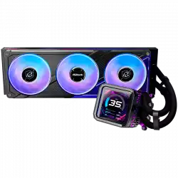 Asrock PHANTOM GAMING 360 LCD, AiO liquid cooler, ARGB, IPS LCD, 360 mm radiator, AM5, AM4, LGA1851, LGA1700, 90-APGA36-BAAGA5, 6Y