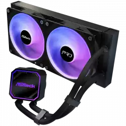 Asrock Pro 240 ARGB, AiO liquid cooler, 240 mm radiator, AM5, AM4, LGA1851, LGA1700, 90-APRA36-BAAGA6, Black, 6Y
