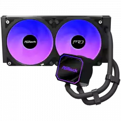 Asrock Pro 240 ARGB, AiO liquid cooler, 240 mm radiator, AM5, AM4, LGA1851, LGA1700, 90-APRA36-BAAGA6, Black, 6Y