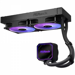 Asrock Pro 240 ARGB, AiO liquid cooler, 240 mm radiator, AM5, AM4, LGA1851, LGA1700, 90-APRA36-BAAGA6, Black, 6Y
