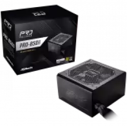 Asrock PRO-850G, 850W, 80 Plus GOLD, Non Modular PSU, 1x EPS 12V CPU(4+4pin), 2x PCIe (6+2pin), 2x 4-pin connectors, 4x SATA, OCP, SCP, OVP, UVP, OTP, OPP protections, 120 mm Fan, ATX 3.1, 3Y warranty                          