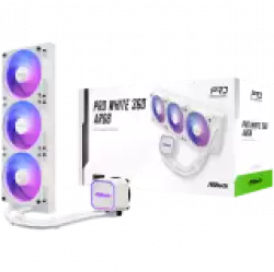 Asrock Pro White 360 ARGB, AiO liquid cooler, 360 mm radiator, AM5, AM4, LGA1851, LGA1700, 90-APRA36-WAAGA6, White, 6Y